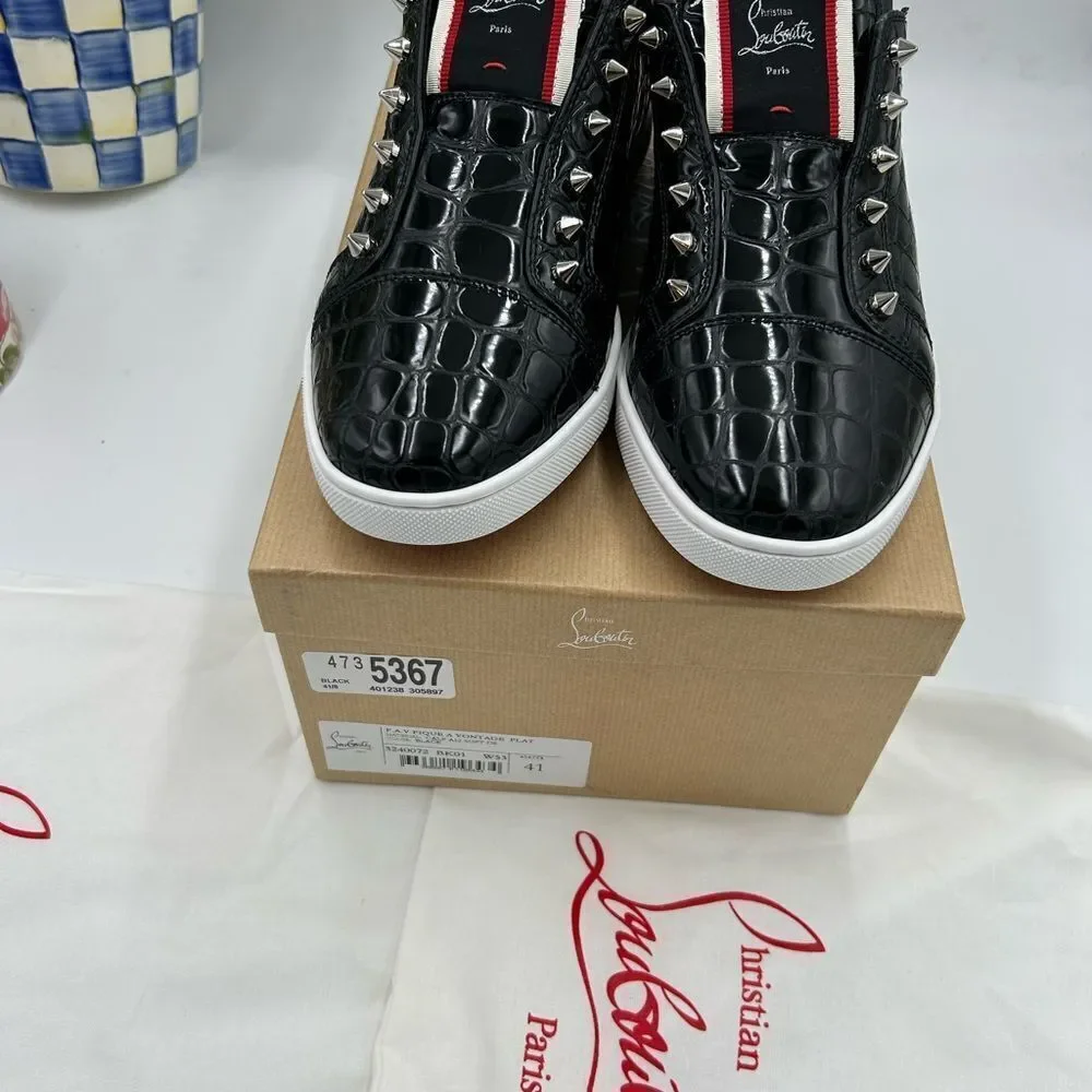 Men's Christian Louboutin F.A.V. Fique A vontade low top sneakers size 41 Italy